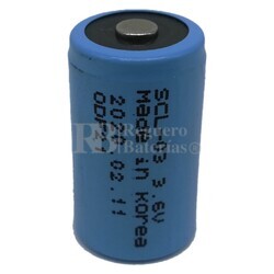 Pila de Litio  Alarma 3.6 Voltios 1.2 Amperios 1/2AA