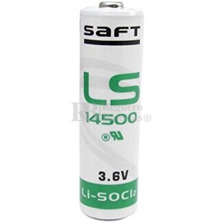 Pila de Litio SAFT LS14500 3,6V 2.600 mAh