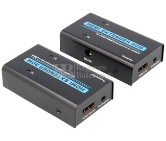  Prolongador activo de HDMI por 2 RJ45 hasta 30m