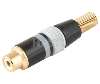 RCA hembra blanco areo metlico