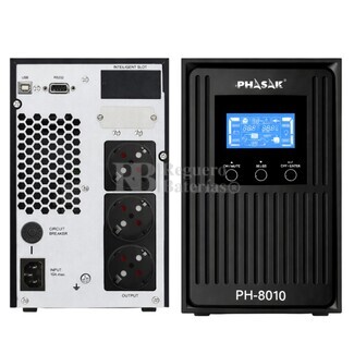 SAI 1.000 VA - 900 W | Phasak Conqueror Pro Online PH 8010