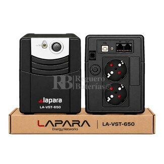 SAI 650VA 360W Lapara LA-VST-650 | Interactivo con AVR y 2 Tomas Schuko