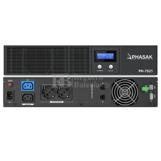 SAI Profesional Rack 2160VA 1400W Phasak PH7521 UPS con Bater�a de Backup y Protecci�n contra Cortes de Luz