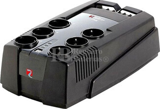 Sai Riello UPS iplug ipg 600  ca 230 v  360 vatios  600 va  USB  8 conectores de salida ( CAJA GOLPEADA INTERIOR PERFECTO ESTADO)