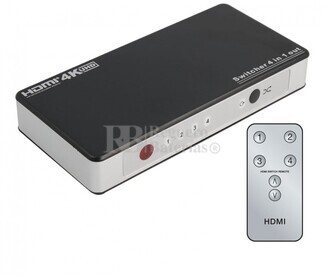  Switch HDMI 4 Entradas 1 Salida, con telemando