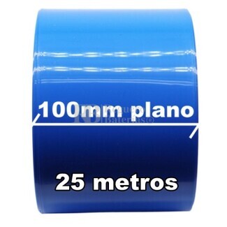 Termo retráctil PVC Azul 100mm Packs Baterías 25 Metros 