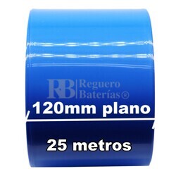 Termo retráctil PVC Azul 120mm especial Células 18650 Litio 25 Metros