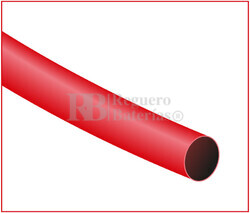 Tubo termoretráctil rojo Largo 1200mm con Diámetro 1,6mm Pack de 25 tubos