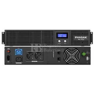 UPS Rack Profesional 1260VA 720W Phasak PH 7512 Sistema de Alimentaci�n Ininterrumpida